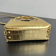 Bottega Veneta Mini Andiamo Gold Crocodile 22x9x15.5cm - 3