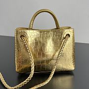 Bottega Veneta Mini Andiamo Gold Crocodile 22x9x15.5cm - 2