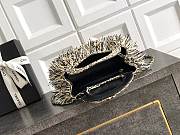 Chanel Kelly Raffia Fringe Bag 19x13x7cm - 5