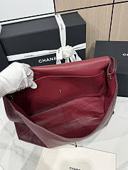 Chanel 26S Flap Bag MAXI silver Burgundy 38.5x26x11cm - 5