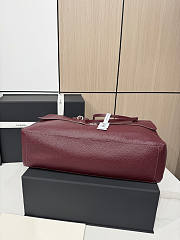 Chanel 26S Flap Bag MAXI silver Burgundy 38.5x26x11cm - 4