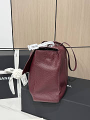 Chanel 26S Flap Bag MAXI silver Burgundy 38.5x26x11cm - 3
