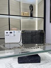 Chanel Vanity Case Raffia black 17x9.5x8cm  - Unahubs - 3