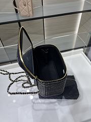 Chanel Vanity Case Raffia black 17x9.5x8cm  - Unahubs - 5