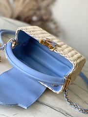 Louis Vuitton Mini Capucines Raffia Denim 21x13.6x8cm - 5