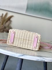 Louis Vuitton Mini Capucines Raffia pink Denim 21x13.6x8cm - 4