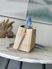 Louis Vuitton Capucines BB Raffia Blue denim 27x17.3x9cm - 3