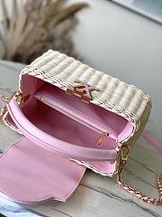 Louis Vuitton Capucines BB Raffia Pink denim 27x17.3x9cm - 5