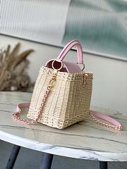 Louis Vuitton Capucines BB Raffia Pink denim 27x17.3x9cm - 2
