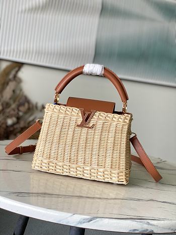 Louis Vuitton Capucines BB Raffia Brown 27x17.3x9cm