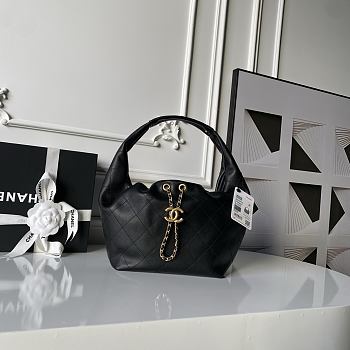 Chanel New 26c Hobo Bag Black Lambskin 32x24x12cm