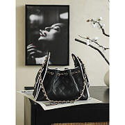 Chanel 25 Mini Handbag Black 22x20x12.5cm - 3