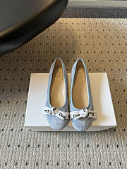 Dior J'Adior Ballet Flat Blue Suede - 1