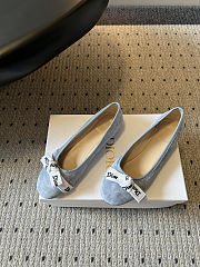 Dior J'Adior Ballet Flat Blue Suede - 3