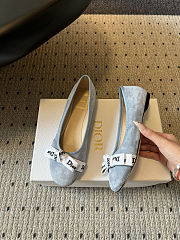 Dior J'Adior Ballet Flat Blue Suede - 2