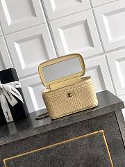 Chanel Vanity Case Raffia beige 17x9.5x8cm - Unahubs - 2