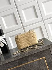Chanel Vanity Case Raffia beige 17x9.5x8cm - Unahubs - 3