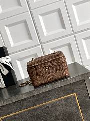 Chanel Vanity Case Raffia brown 17x9.5x8cm - Unahubs - 1