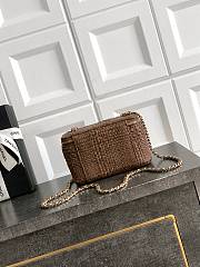 Chanel Vanity Case Raffia brown 17x9.5x8cm - Unahubs - 2