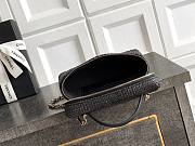 Chanel Handle Vanity Case Raffia Black 19.5x5x17cm - Unahubs - 5