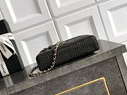Chanel Handle Vanity Case Raffia Black 19.5x5x17cm - Unahubs - 4