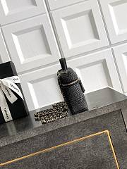 Chanel Handle Vanity Case Raffia Black 19.5x5x17cm - Unahubs - 2