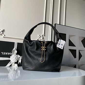 Chanel New 26c Hobo Bag Black Lambskin 45x30x11.5cm