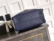 Chanel Medium 25 Handbag Navy Blue Caviar Gold 40x30x15cm - 5