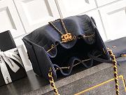 Chanel Medium 25 Handbag Navy Blue Caviar Gold 40x30x15cm - 4