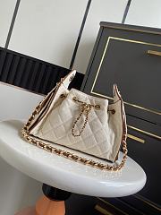 Chanel Mini 25 Hobo Bag Canvas Camel 22x20x12.5cm - 1