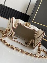 Chanel Mini 25 Hobo Bag Canvas Camel 22x20x12.5cm - 4
