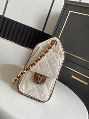Chanel Mini 25 Hobo Bag Canvas Camel 22x20x12.5cm - 3