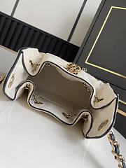 Chanel Mini 25 Hobo Bag Canvas Black 22x20x12.5cm - 5