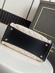 Chanel Small 25 Handbag Canvas Black 30x26x14cm - 3