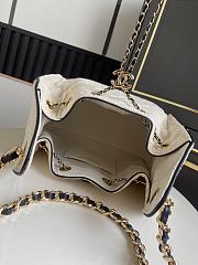Chanel Small 25 Handbag Canvas Black 30x26x14cm - 4