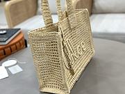 Chloé Metallic Banana East-West Raffia Tote Bag 37x26x13.5cm - 3
