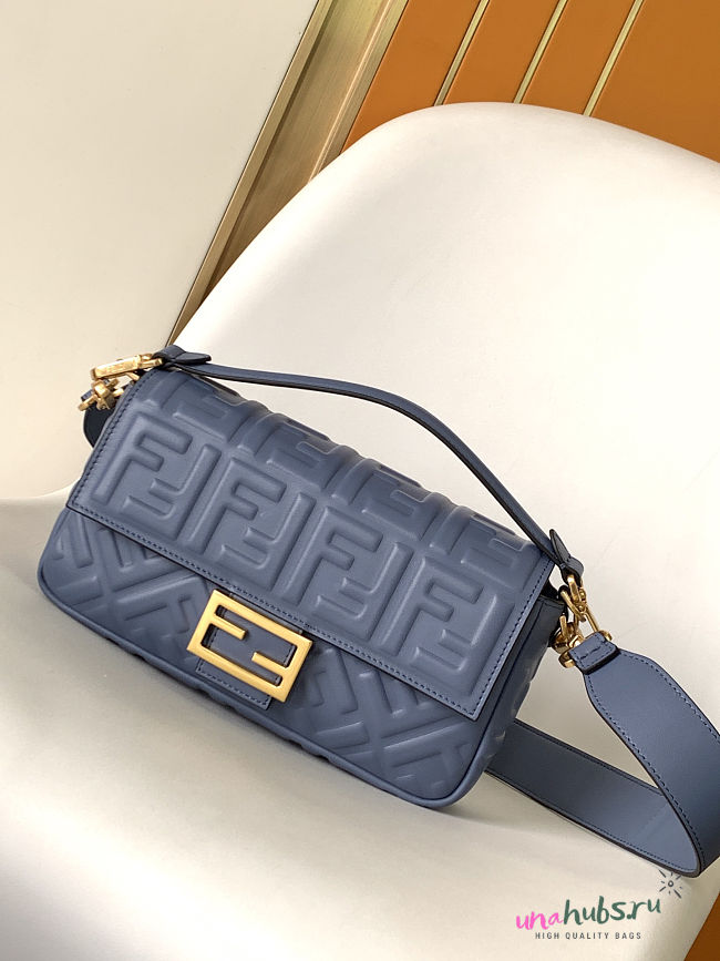 Fendi Baguette Bag Blue 27x15x5cm - 1