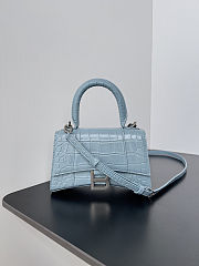 Balenciaga Mini Hourglass Blue Crocodile 19x13x8cm - 1