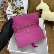 Hermes Wallet Fuchsia Crocodile 17.5x9cm - 3
