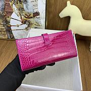 Hermes Wallet Fuchsia Crocodile 17.5x9cm - 2