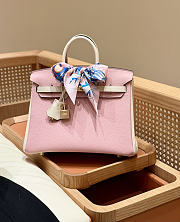 Hermes Birkin 25 Pink White Togo - 1