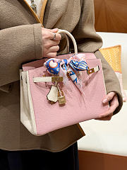 Hermes Birkin 25 Pink White Togo - 4