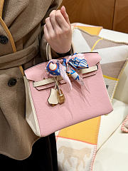 Hermes Birkin 25 Pink White Togo - 2