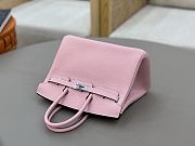 Hermes Birkin 25 Pink Togo Silver  - 3