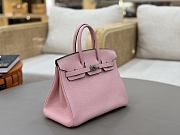 Hermes Birkin 25 Pink Togo Silver  - 2