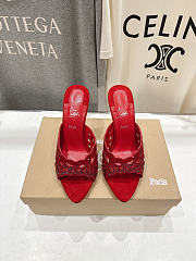 Christian Louboutin Lasera Strass Mule 100 mm red - 3
