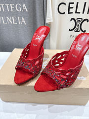 Christian Louboutin Lasera Strass Mule 100 mm red - 2