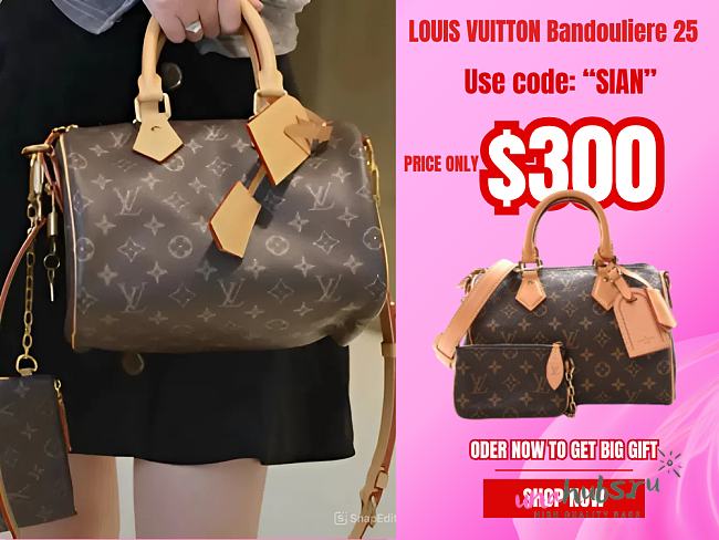 Louis Vuitton new speedy P9 blue leather bandouliere 25 bag - 1
