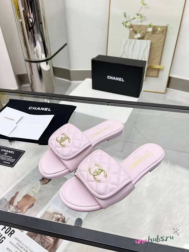 Chanel Pink Slides - 1