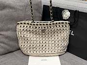 Chanel Maxi Braided Shopping Bag Raffia Tote 33x23x11cm - 1